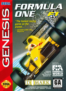 Formula One F1 box art for Sega Genesis